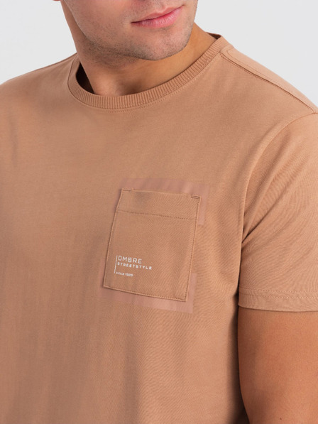 Ombre Clothing Hellbraunes Herren T-Shirt Ombre Kleidung