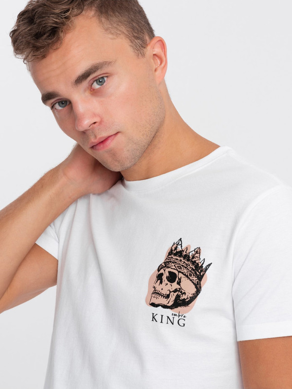 Ombre Clothing Weißes Herren T-Shirt Ombre Kleidung