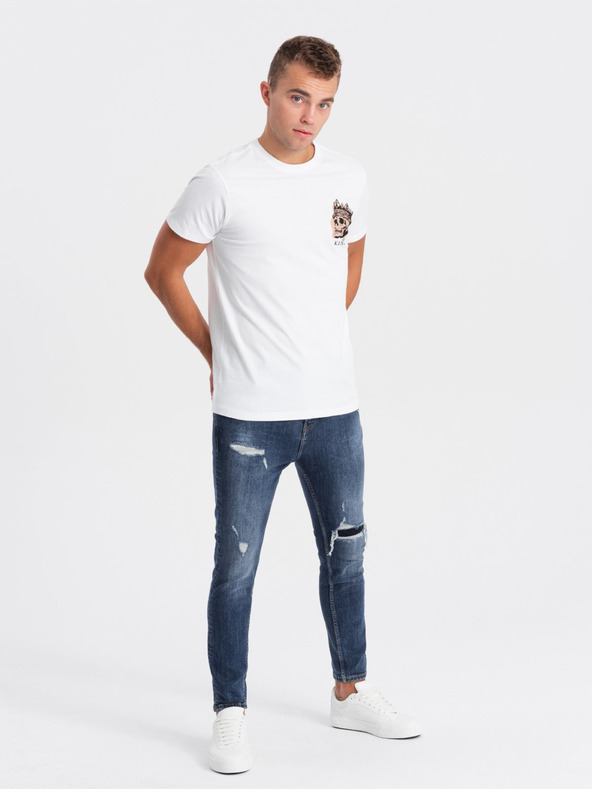 Ombre Clothing Weißes Herren T-Shirt Ombre Kleidung