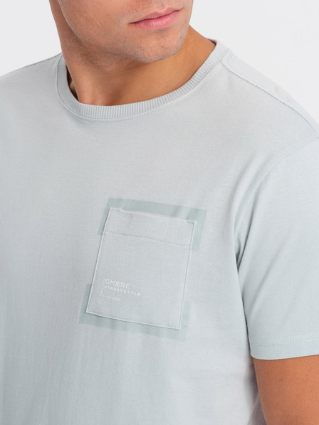 Ombre Clothing Hellgraues Herren-T-Shirt Ombre-Kleidung