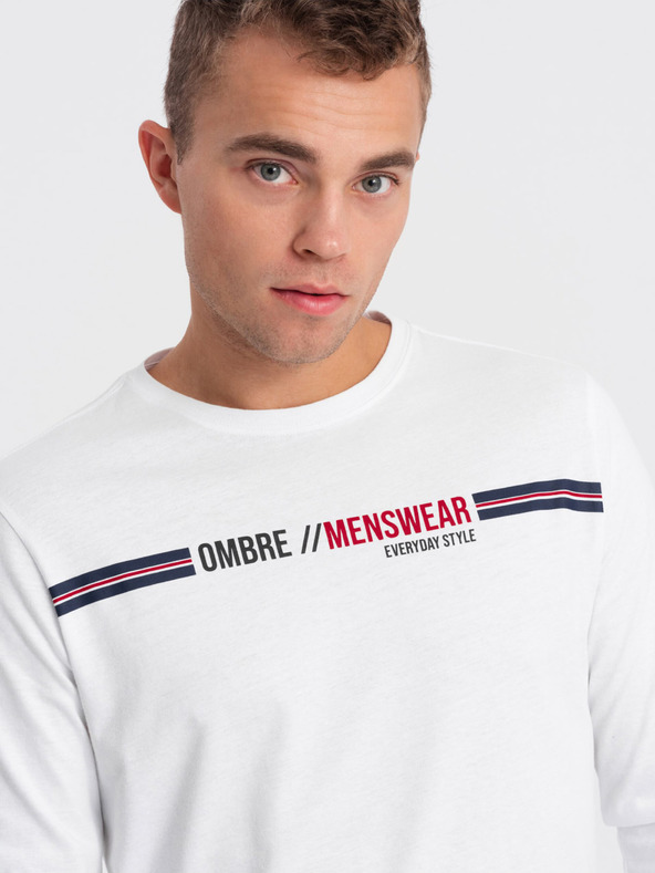 Ombre Clothing Weißes Herren T-Shirt Ombre Kleidung