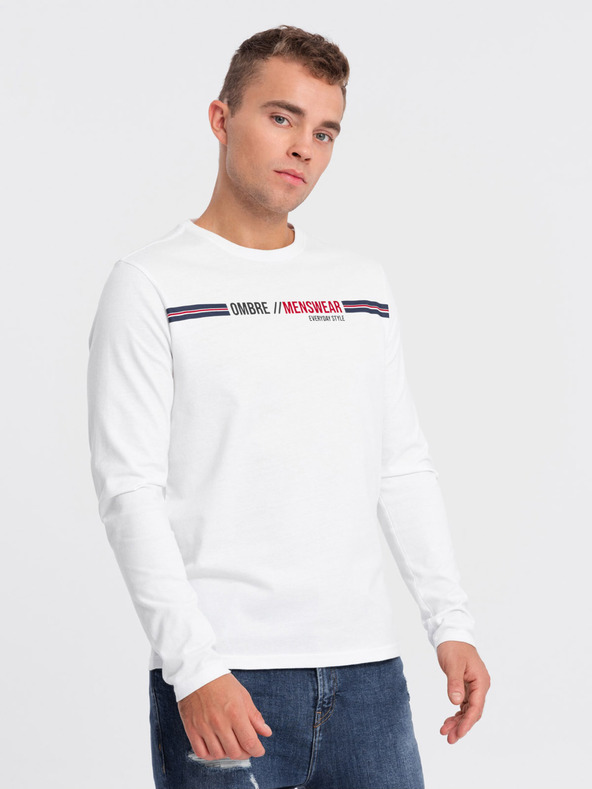 Ombre Clothing Weißes Herren T-Shirt Ombre Kleidung