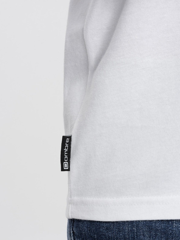 Ombre Clothing Weißes Herren T-Shirt Ombre Kleidung