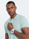 Ombre Clothing Türkisfarbenes Herren-Poloshirt Ombre-Kleidung