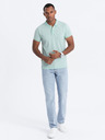 Ombre Clothing Türkisfarbenes Herren-Poloshirt Ombre-Kleidung