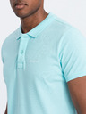 Ombre Clothing Türkisfarbenes Herren-Poloshirt Ombre-Kleidung