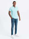 Ombre Clothing Türkisfarbenes Herren-Poloshirt Ombre-Kleidung