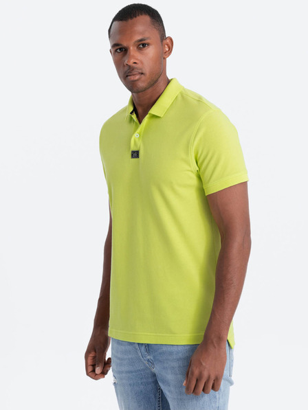 Ombre Clothing Hellgrünes Herren-Poloshirt Ombre Kleidung