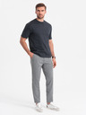 Ombre Clothing Graue karierte Herrenhose Ombre Clothing