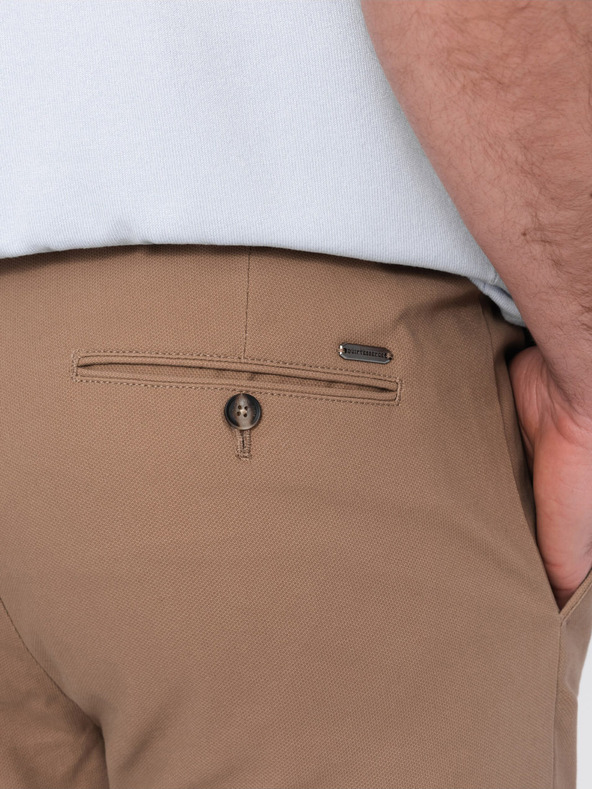 Ombre Clothing Hellbraune Herren Slim Fit Chino Hose Ombre Clothing