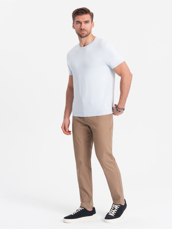 Ombre Clothing Hellbraune Herren Slim Fit Chino Hose Ombre Clothing