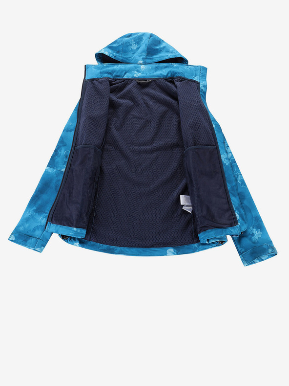 ALPINE PRO Blaue gemusterte Damen-Softshell-Jacke ALPINE PRO HOORA