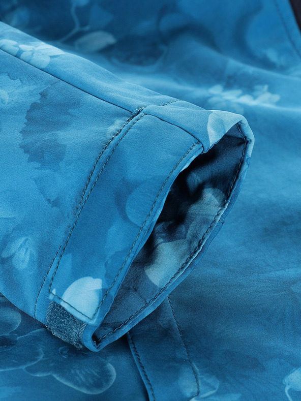 ALPINE PRO Blaue gemusterte Damen-Softshell-Jacke ALPINE PRO HOORA