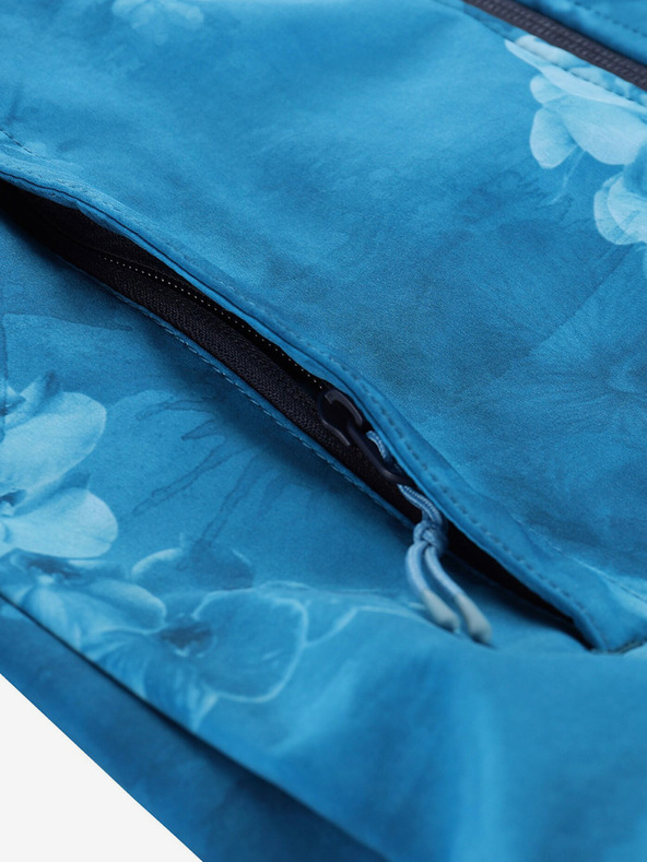 ALPINE PRO Blaue gemusterte Damen-Softshell-Jacke ALPINE PRO HOORA