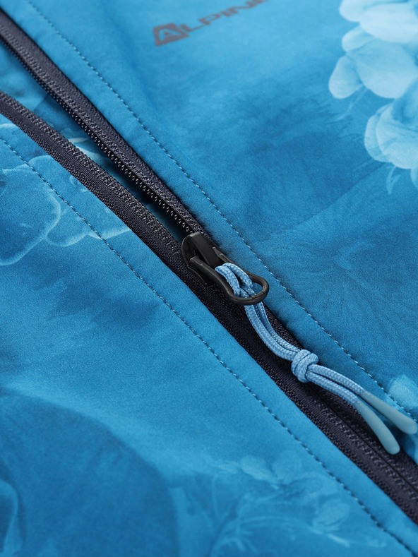 ALPINE PRO Blaue gemusterte Damen-Softshell-Jacke ALPINE PRO HOORA