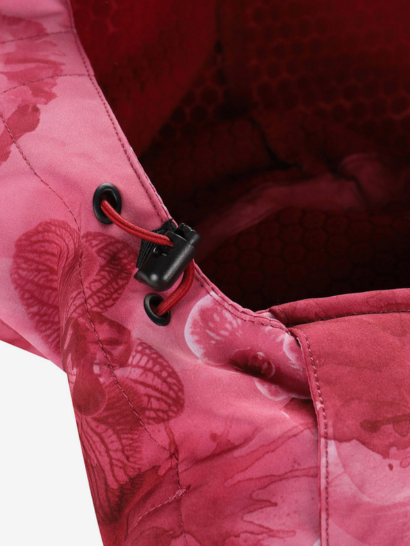 ALPINE PRO Rot gemusterte Damen-Softshell-Jacke ALPINE PRO HOORA