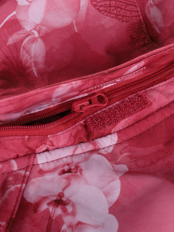 ALPINE PRO Rot gemusterte Damen-Softshell-Jacke ALPINE PRO HOORA