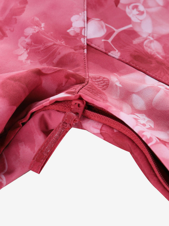 ALPINE PRO Rot gemusterte Damen-Softshell-Jacke ALPINE PRO HOORA