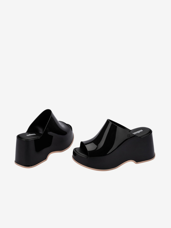 Melissa Schwarze Plateau-Pantoffeln für Damen Melissa Patty AD