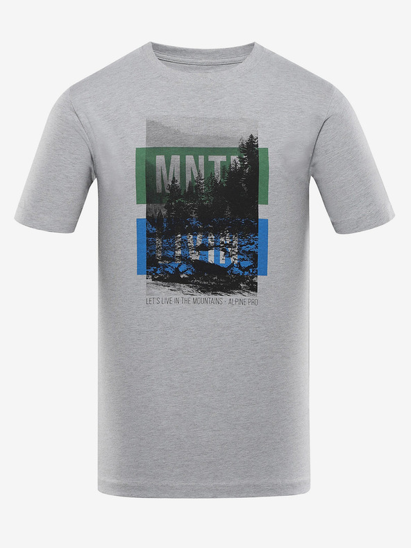 ALPINE PRO Graues Herren-T-Shirt ALPINE PRO Nord