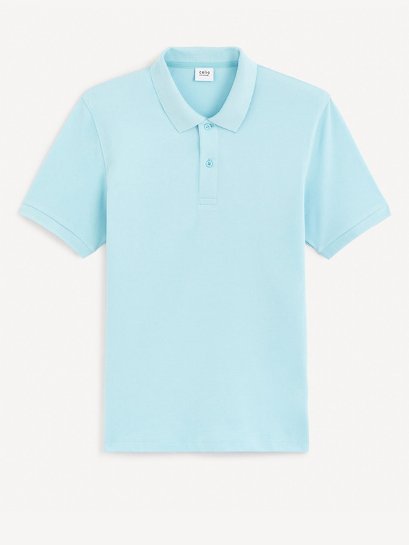 Celio Hellblaues Herren-Poloshirt Celio Pique Teone