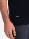 Ombre Clothing Dunkelblaues Herren-Polohemd Ombre Clothing