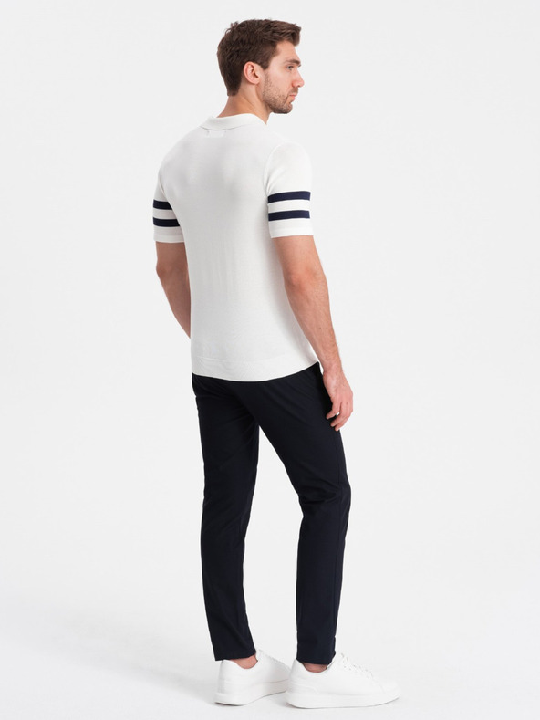 Ombre Clothing Weißes Herren-Poloshirt Ombre Clothing