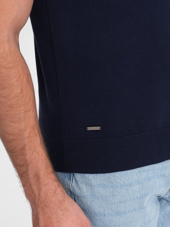 Ombre Clothing Dunkelblaues Herren-Poloshirt Ombre Clothing