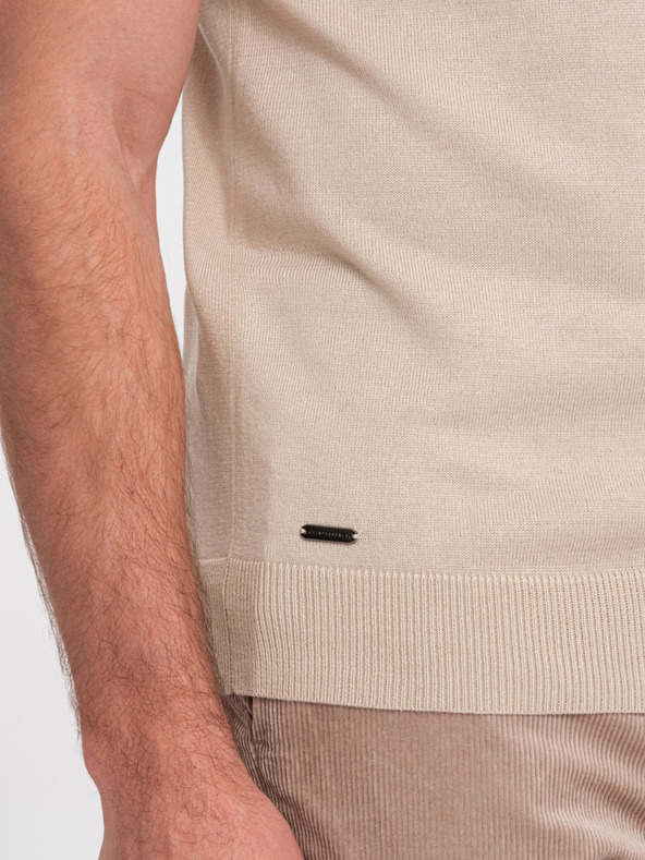 Ombre Clothing Beige Herren-Poloshirt Ombre Kleidung