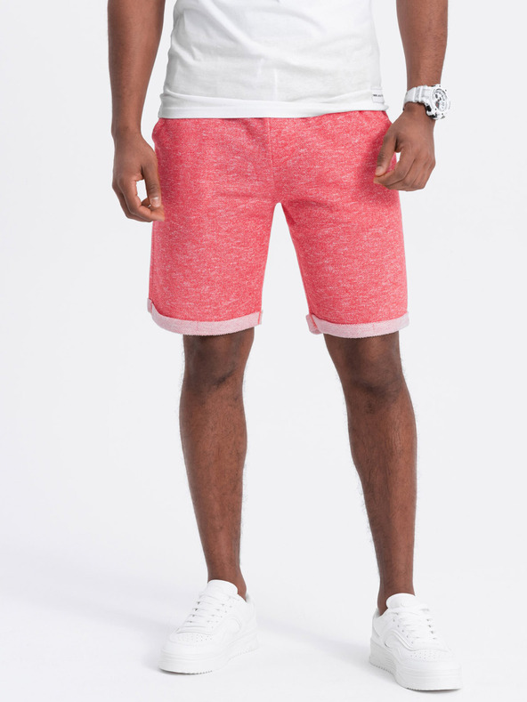 Ombre Clothing Rot gestreifte Shorts für Herren Ombre Clothing