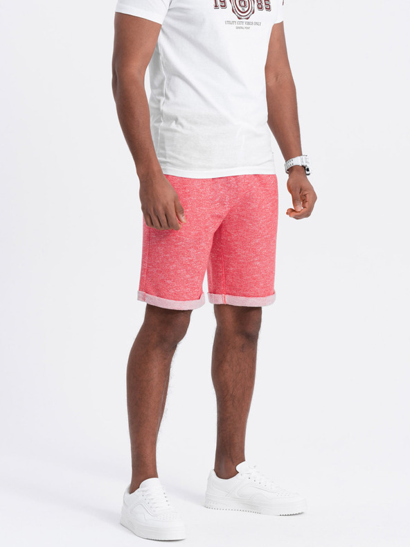 Ombre Clothing Rot gestreifte Shorts für Herren Ombre Clothing
