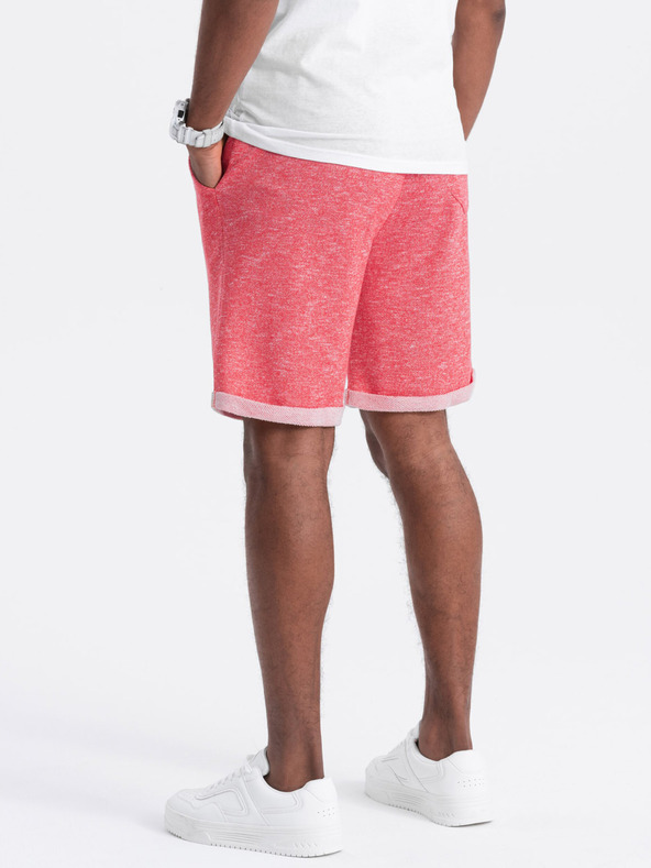 Ombre Clothing Rot gestreifte Shorts für Herren Ombre Clothing