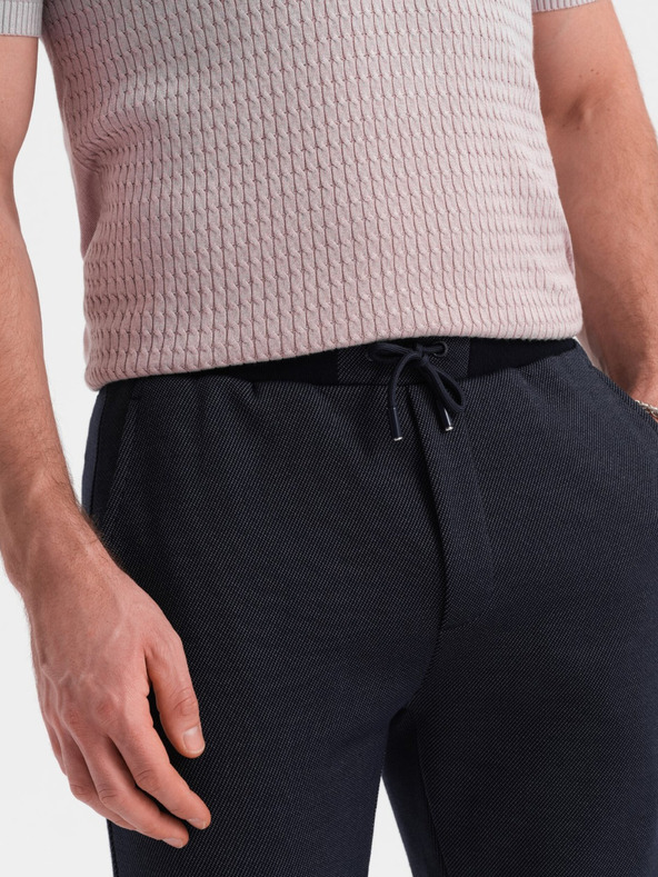 Ombre Clothing Dunkelblaue Herrenshorts mit Taschen Ombre Clothing