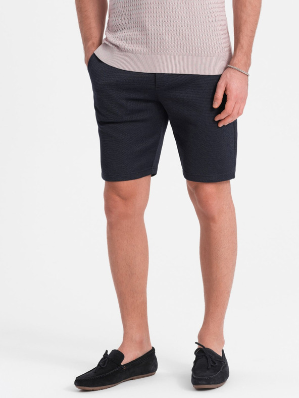 Ombre Clothing Dunkelblaue Herrenshorts mit Taschen Ombre Clothing