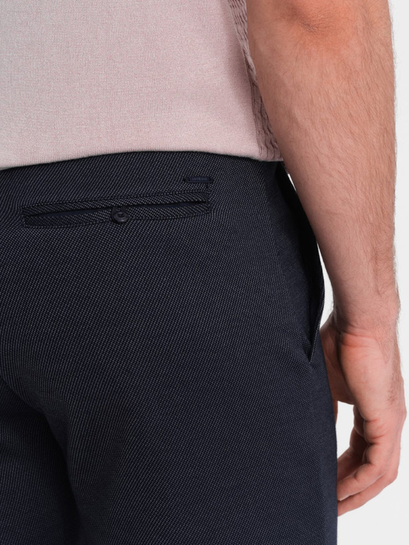 Ombre Clothing Dunkelblaue Herrenshorts mit Taschen Ombre Clothing