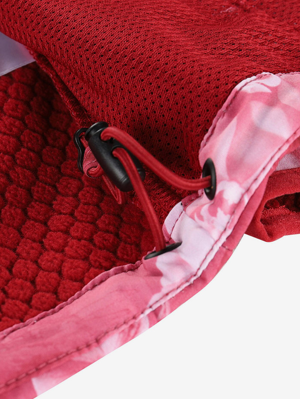 ALPINE PRO Rote gemusterte Kinder-Softshell-Jacke ALPINE PRO HOORO