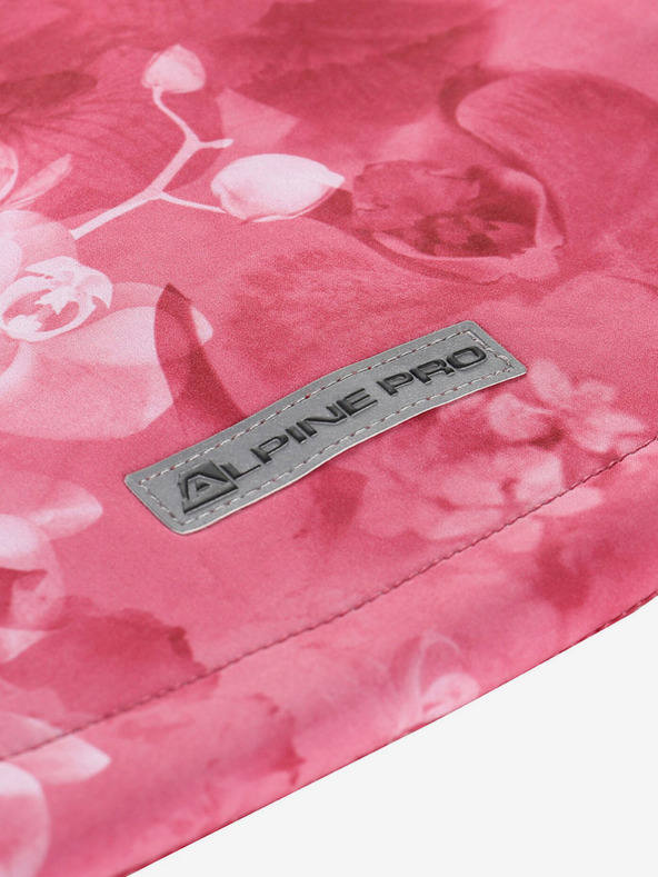 ALPINE PRO Rote gemusterte Kinder-Softshell-Jacke ALPINE PRO HOORO