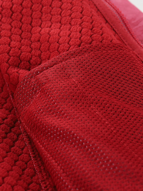 ALPINE PRO Rote gemusterte Kinder-Softshell-Jacke ALPINE PRO HOORO