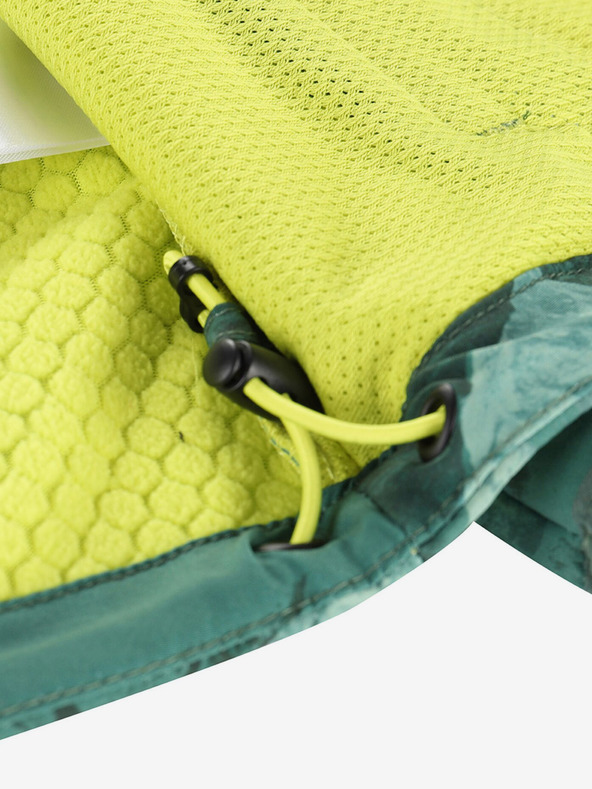 ALPINE PRO Grün gemusterte Kinder-Softshell-Jacke ALPINE PRO HOORO