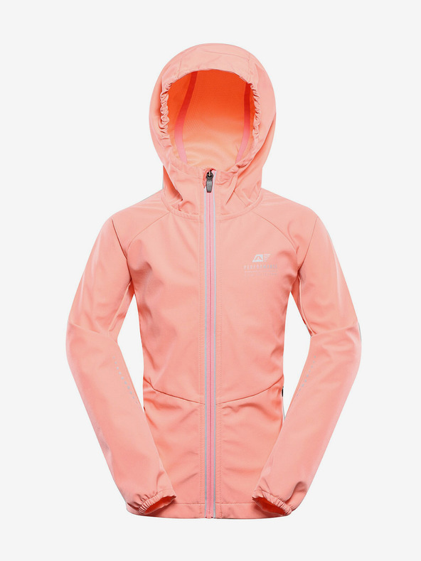 ALPINE PRO Orangefarbene Kinder-Softshell-Jacke ALPINE PRO SPERTO