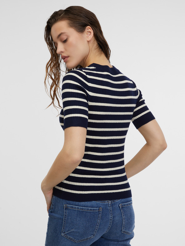 Orsay Dunkelblau gestreiftes Damen-Strick-Top ORSAY