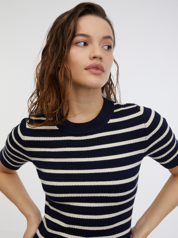 Orsay Dunkelblau gestreiftes Damen-Strick-Top ORSAY