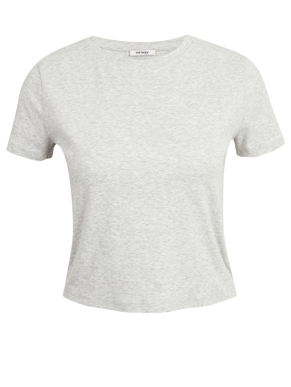 Orsay Hellgraues gestreiftes Basic-Shirt Damen ORSAY
