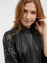Orsay Schwarzes Damen-Kunstlederkleid ORSAY