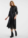 Orsay Schwarzes Damen-Kunstlederkleid ORSAY