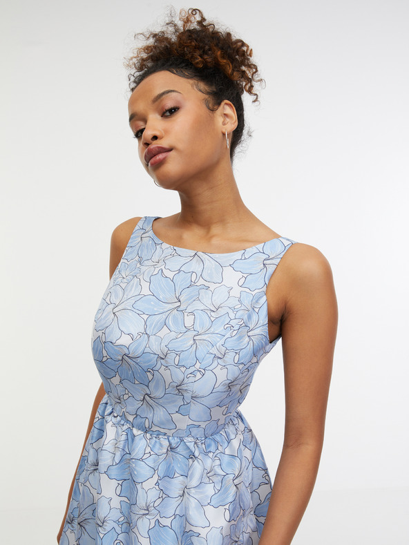 Orsay Hellblaues Damen-Blumenkleid ORSAY
