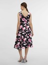 Orsay Rosa und schwarzes Midikleid mit Blumenmuster für Damen ORSAY