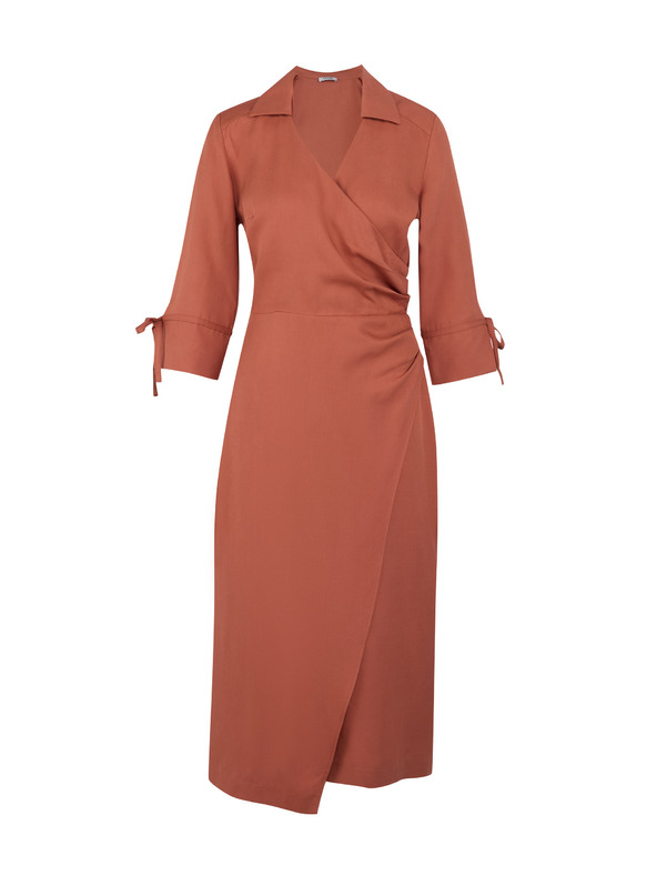 Orsay Braune Damen-Wickelkleid von ORSAY