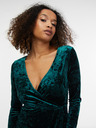 Orsay Dunkelgrünes Damen-Samtkleid ORSAY