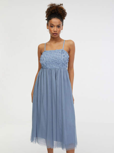 Orsay Hellblaues Damen-Midikleid ORSAY